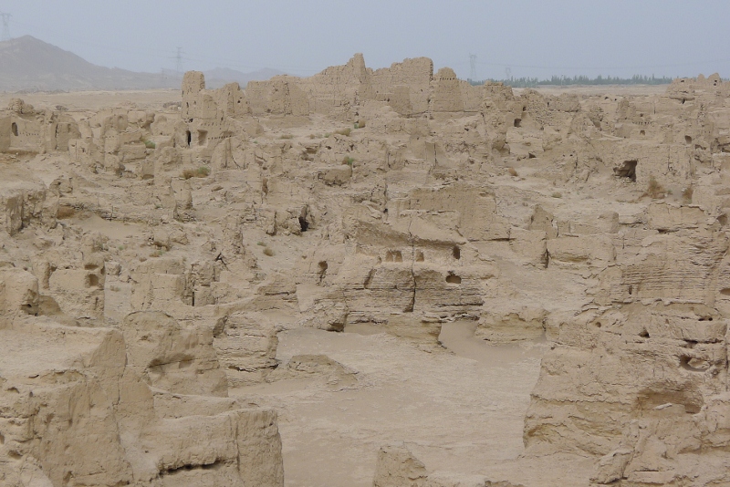 Ancient Ruins Of Jiaohe City, built with Adobe. It is about 2000 years old